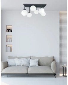 Lustră aplicată DEA 6xE14/60W/230V negru/alb