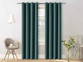 Draperie turcoaz OXFORD 140x250 cm Agatat: Inele metalice