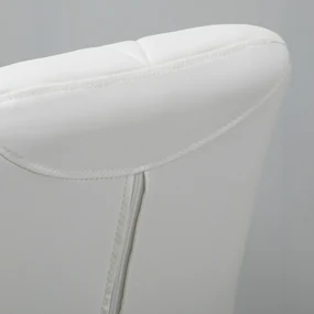 HOMCOM Scaun Bar Reglabil Pivotante si Antiderapant, Scaun bar Modern,Sarcina Maxima 120 kg,Elegante și Confortabile,Albe | Aosom Romania
