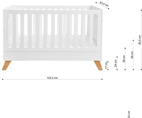 Patut pentru copii HOPPA 60 x 120 cm