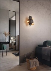 Aplică de perete gri-auriu Bubble – Trio Select