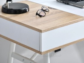 Masă PC Vicken (stejar + alb). 1109859