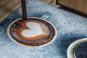 ANDRE 33300 covor lavabil Cafea bucatarie, anti-alunecare - gri / maro