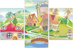 Tablou - Orășel colorat (90x60 cm)