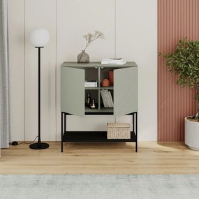 Dulap verde/negru 80x90x40 cm Amira – Marckeric