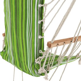 Scaun balansoar suspendabil, verde / alb, JAMBI