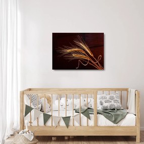 Tablou pe sticlă - Spic în prim plan (70x50 cm)