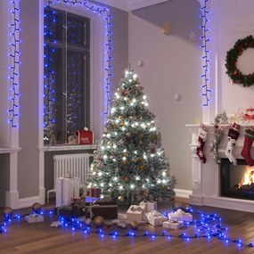 vidaXL Instalație compactă cu 400 LED-uri, albastru, 13 m, PVC