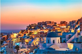 Tablou - Santorini în amurg (90x60 cm)