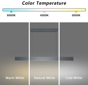 Lustră LED dimabilă pe cablu Brilagi SLIMLINE LED/40W/230V 3000-6000K antracit + telecomandă