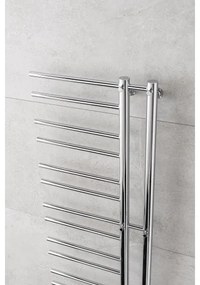 P.M.H. THEIA T2C-L - Radiator de baie tip scară, 352 W, 154 cm, racordare pe stânga, crom lucios