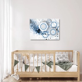 Tablou pe sticlă - Abstract geometric (70x50 cm)
