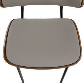 Scaun de sufragerie, bej/nuc/negru, MARSIA