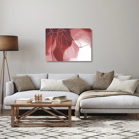 Tablou pe sticlă - Floare abstractă roșie N⁰1 (70x50 cm)