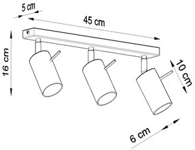 Spot RING 3xGU10/40W/230V