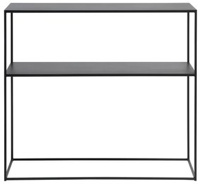 Masă consolă neagră din metal 35x90 cm Pebble – Unique Furniture