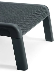 Șezlong Mallorca din plastic, grafit