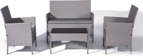 Set mobilier de grădină Le Bonom Fila, gri deschis