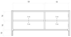 Comodă TV în culoare naturală din lemn de stejar 111x48 cm Twig – The Beds