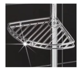 Raft pentru baie argintiu telescopic din oțel inoxidabil - Maximex