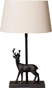 Lampa de masa, cu abajur din in, Deer