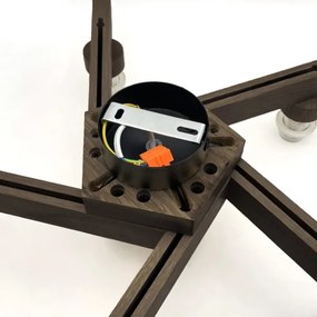 Lustră LED aplicată Brilagi ANTHONY 5xE14/40W/230V stejar nuc