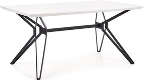 Masa PASCAL, alb/negru, 160x90x76 cm