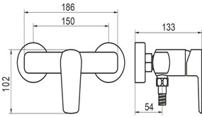 Baterie de duș Novaservis METALIA negru mat