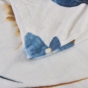 Lenjerie de pat albastru-închis din micropluș/cocolino pentru pat de o persoană 140x200 cm Marbella – My House