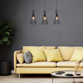 Lustra cu 3 pendule design industrial Leandros