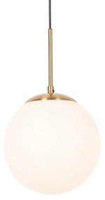 Lampa suspendată inteligentă aurie cu sticlă opal incl. Wifi P45 - Flore