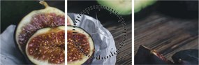 Tablou cu fistic și avocado (cu ceas) (90x30 cm)