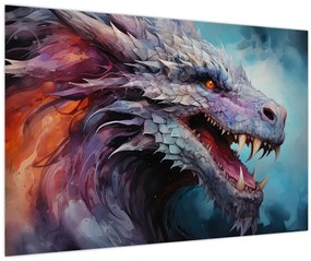 Tablou - Ilustrație a unui dragon (90x60 cm)