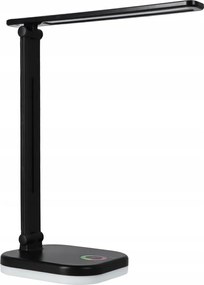 Lampă de birou LED RGBW dimabilă, cu încărcare wireless, 7W, 5V USB, negru