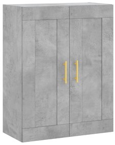 830368 vidaXL Dulap pe perete, gri beton, 69,5x34x90 cm, lemn prelucrat