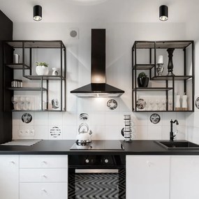 Spot modern aplicat Rondoo negru