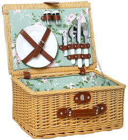 Coș picnic Outsunny maro deschis | Aosom Romania