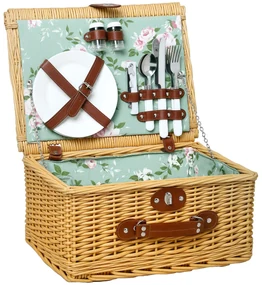 Coș picnic Outsunny maro deschis | Aosom Romania