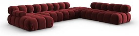 Canapea roșie cu tapițerie din catifea 379 cm Bellis – Micadoni Home