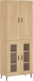 vidaXL Dulap înalt, stejar sonoma, 69,5x34x180 cm, lemn compozit
