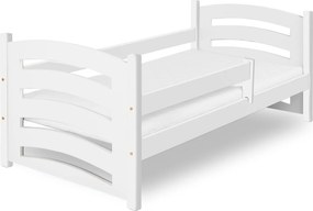 Pat pentru copii MELA 80 x 160 cm, alb Saltea: saltea COCO 10 cm, Somiera: cu somiera din lamele