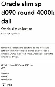 Lustra LED suspendata Oracle slim sp d090 round 4000k dali negru