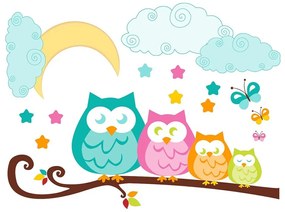 Autocolant Ambiance Owls in family