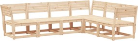 vidaXL Set canapea de grădină, 6 piese, lemn masiv de pin