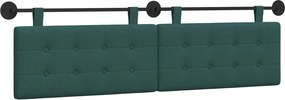 vidaXL Cap de pat suspendat Verde închis 190 x 55 x 5 cm țesătură