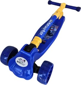 Trotineta copii cu roti luminoase din silicon NOVOKIDS™ Mini Scooter 8020, Cu melodii si lumini, 3 roti, Pliabila, Maner reglabil pe inaltime, Maxim