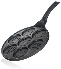 Tigaie pentru 7 clătite americane, suprafaţă antiaderentă, ALIVIA Smile, 26 cm