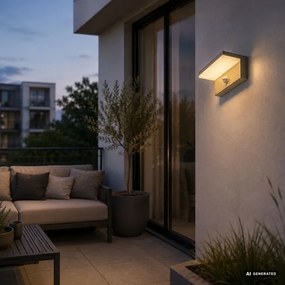 Rabalux 77220 - Lampă de perete LED pentru exterior cu senzor ZARAGOZA 9W/230V IP54 bej