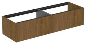 Dulap baza suspendat Ideal Standard Atelier Conca finisaj nuc inchis 2 sertare 160 cm