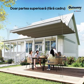 Outsunny Acoperiș de Schimb pentru Pergolă cu 10 Orificii de Drenaj,  Permeabil, 4x3 m, Bej | Aosom Romania